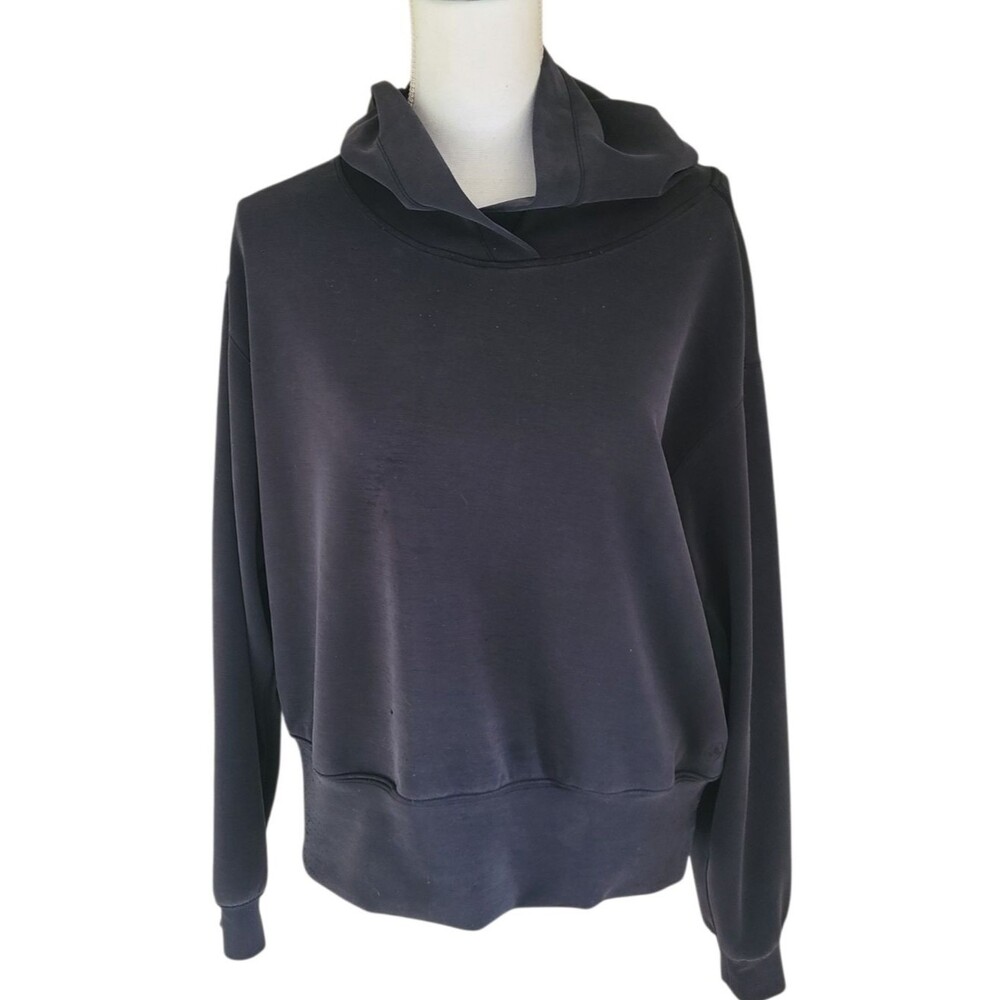 prana supersoft hoodie pullover sweatshirt charcoal grey size M
